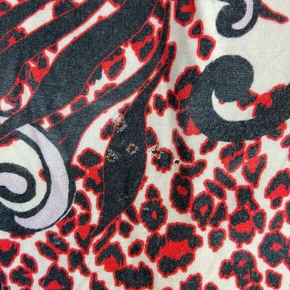 VERSACE JEANS T Shirt Women’s 4 Animal print Short Sleeve Mesh Whimsical Y2K - Picture 4 of 8